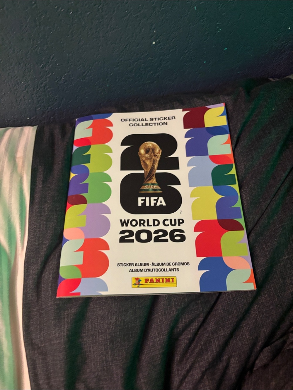 Panini Multicolor World Cup 2026 Sticker Album with Gold Trophy Accent